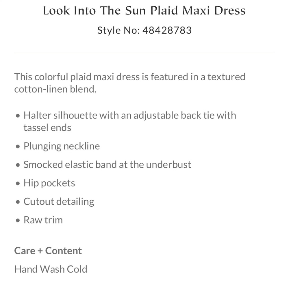Free People Look Into the Sun Plaid Maxi Dress NWT - Picture 3 of 7
